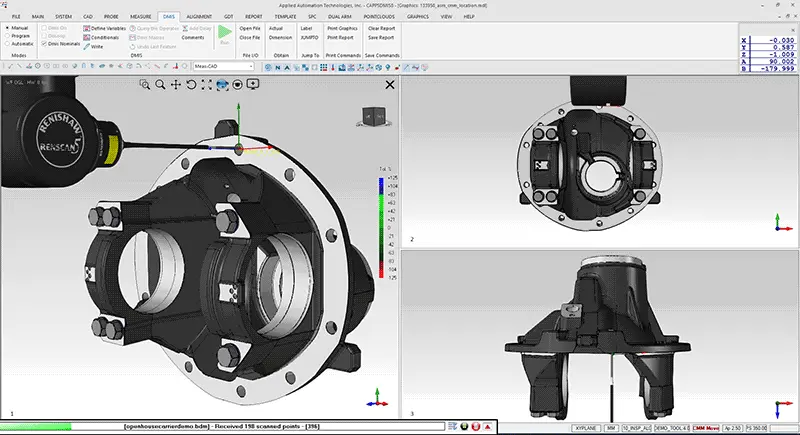 AAT3D CappsDMIS software with Renishaw Revo 5-axis probe head