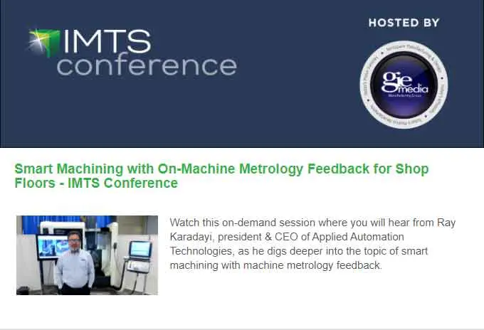 IMTS Conference -Smart Machining with On-Machine Metrology Feedback